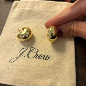 J. Crew Shiny Gold Hoop Earrings